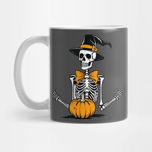 Skeleton pumpkin party Halloween design Mug